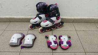 Patines en línea rosas 