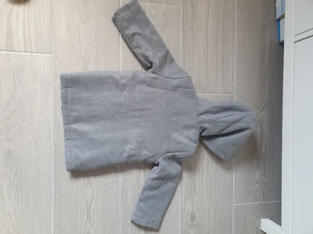 Abrigo gris con forro - 36 meses