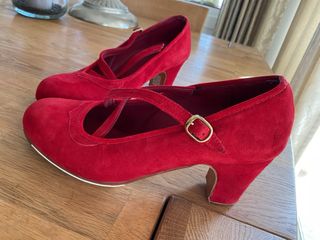 Zapatos Flamenco Mayo Talla 38 Rojos