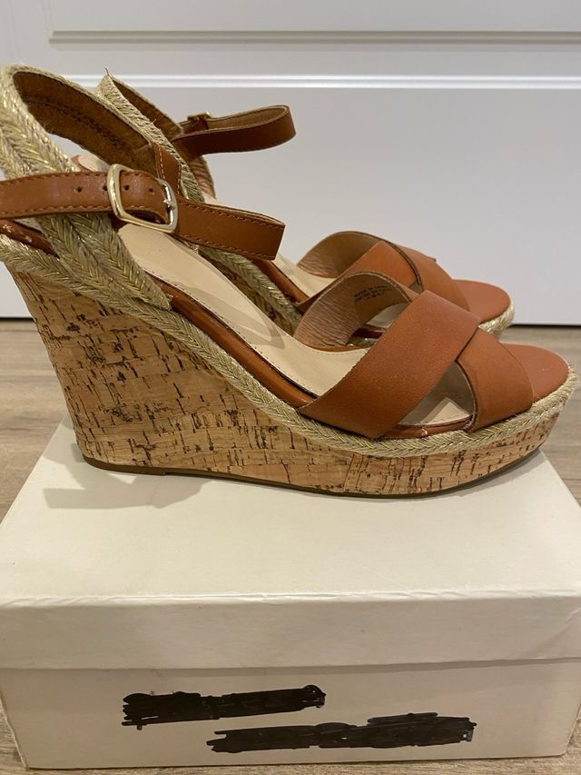 Sandalias Cuña Pedro del Hierro Marrón Talla 40