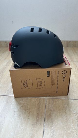 Casco Negro con LED Youin Talla L