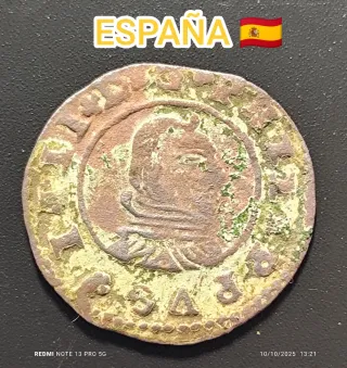Moneda de España Felipe IV 8 maravillas 1661