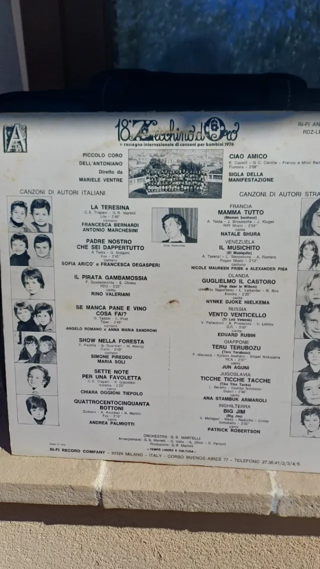 Disco Vinile 33 giri 18° Zecchino d'Oro 1976