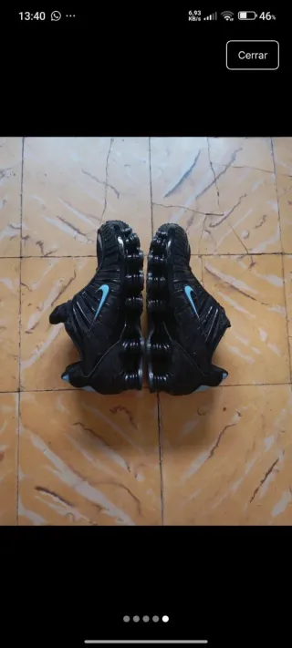 Nike Shox TL Negras y baby blue
