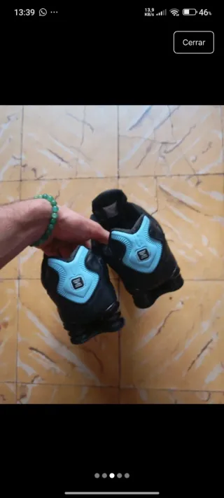 Nike Shox TL Negras y baby blue