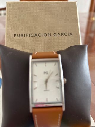 Reloj Purificación García Rectangular Blanco Marró
