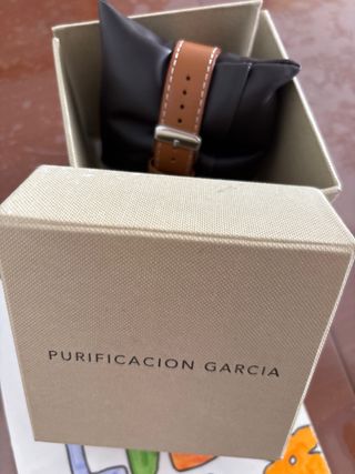 Reloj Purificación García Rectangular Blanco Marró