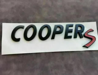 Negro Mate Cooper S Logo Emblema Mini Cooper S 