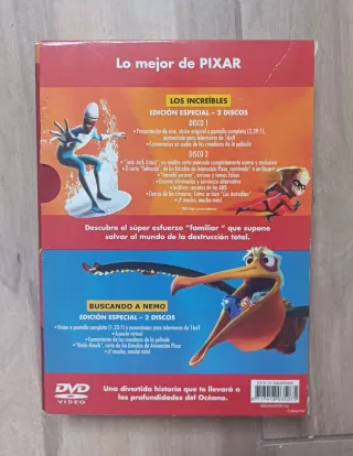 Pack 2 Películas DVD Pixar: Los Increíbles y Nemo