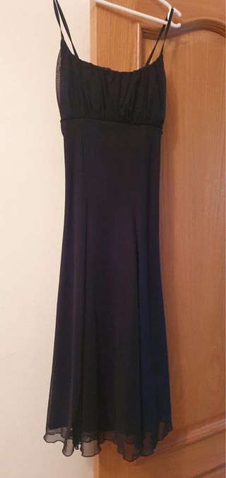 Vestido de fiesta negro tirantes