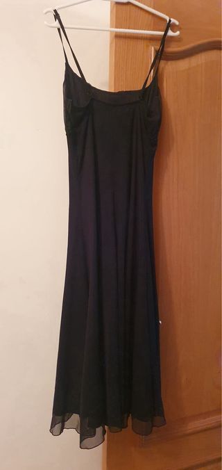 Vestido de fiesta negro tirantes