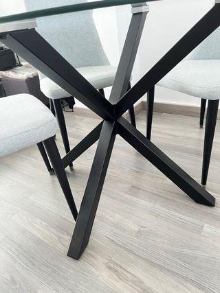 Mesa Comedor de cristal.