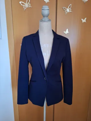 Americana Blazer Azul Marino Vintage Y2K