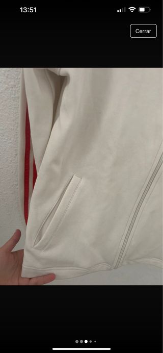 Chaqueta Adidas blanca y roja