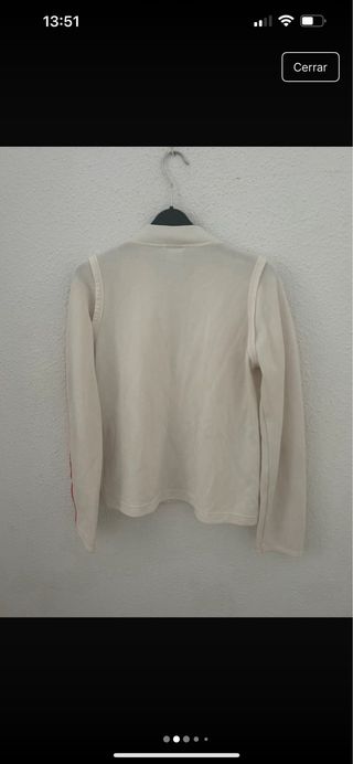 Chaqueta Adidas blanca y roja