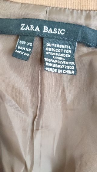 Americana Zara Pana Camel Talla M