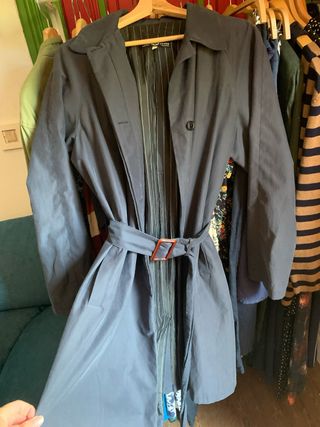 Gabardina T42 Mujer Gris Oscuro