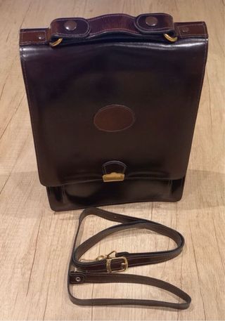 Bolso de hombre de cuero marrón