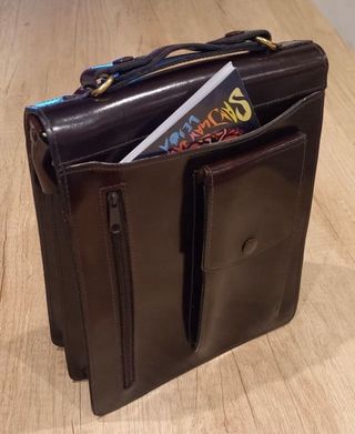 Bolso de hombre de cuero marrón