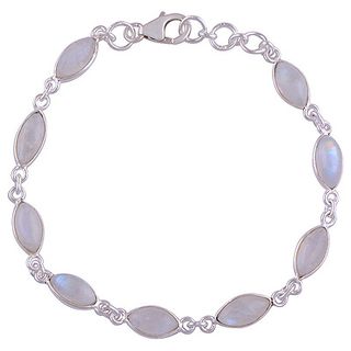 Pulsera Plata 925 Piedra Luna Marquise