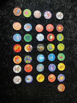 Lote Tazos Pokémon clásicos (2000–2001) 