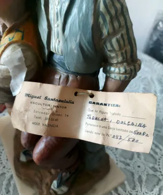 Figura de Miguel Santaeulalia en base de mármol 