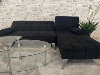 Sofá Cama Gris con Chaise Longue