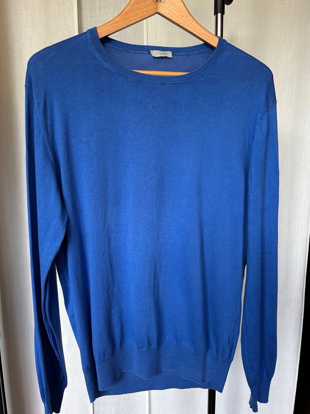 Pullover in cotone, azzurro Cruciani