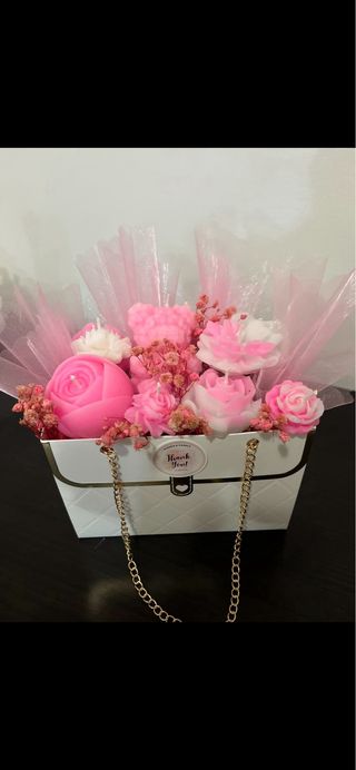 Cestino fiori in cera di soia