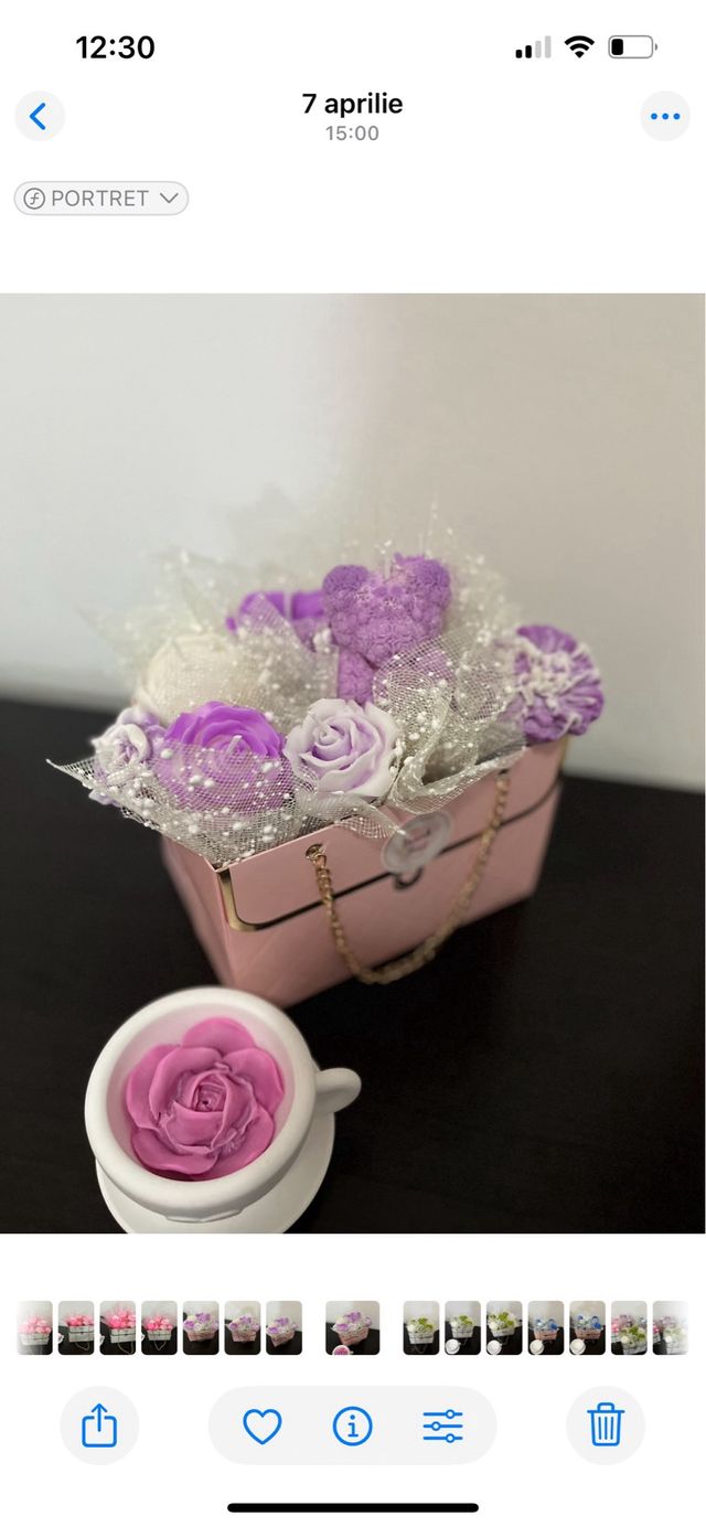 Cestino fiori in cera di soia