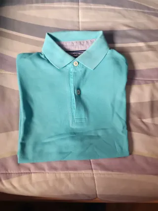 Polo Tommy Hilfiger Talla S Azul Turquesa
