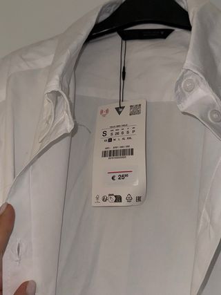 Camisa Zara Blanca Talla S