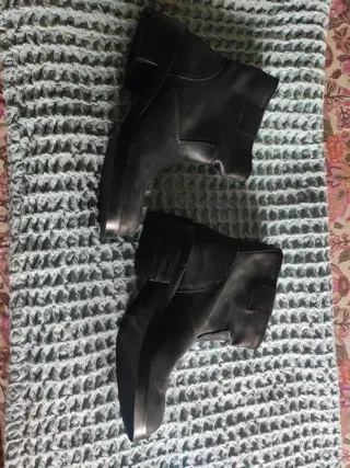 Botines piel negros Zara Talla 37
