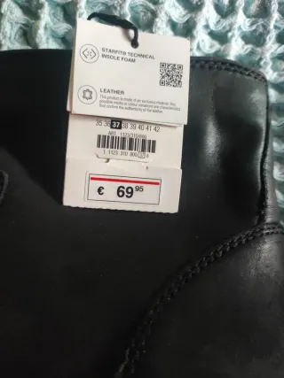 Botines piel negros Zara Talla 37