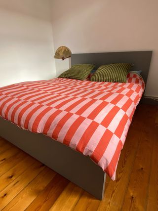 Estructura Cama Ikea Malm + Somier Gris
