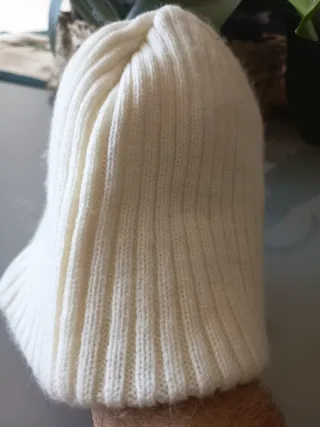 Gorro de malha para criança branco