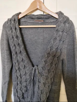 Chaqueta larga gris talla S