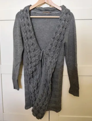 Chaqueta larga gris talla S