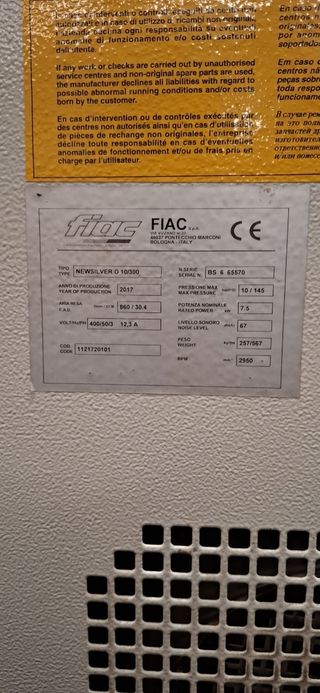 Compresor Fiac Silver 10/300 
*Martorell,Barcelona