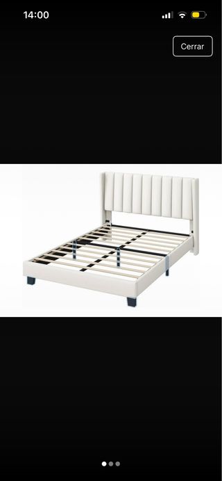 Cama 140cm tapizada
