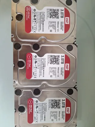 3 Discos Duros WD 3TB NASware 2.0/3.0