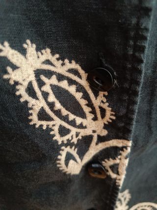 Chaqueta larga de entretiempo alta calidad en lino