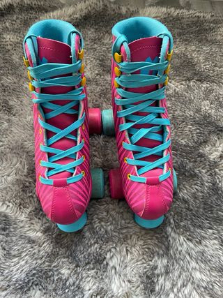 Patines de niña rosas y azules talla 35/36