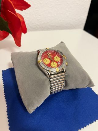 Reloj Breitling Cronomat Rojo y Dorado