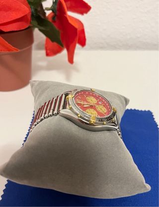 Reloj Breitling Cronomat Rojo y Dorado