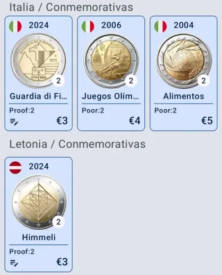 Monedas 2 Euros Conmemorativas