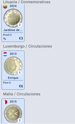 Monedas 2 Euros Conmemorativas