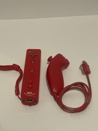 Mando Wii Rojo + Nunchuck Originales Nintendo