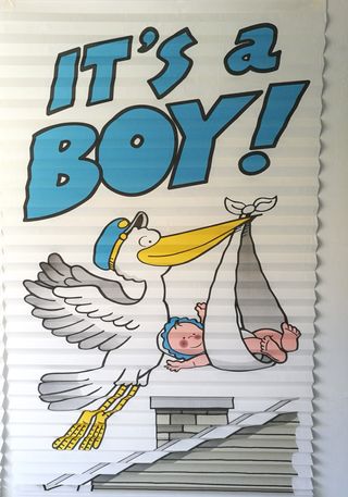 Persiane di carta plissettate Birthday & It's a boy!