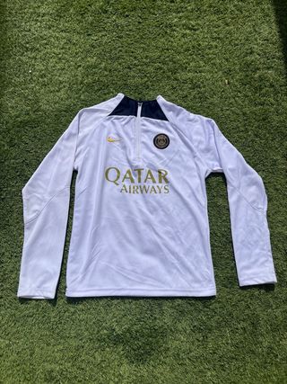 Sudadera PSG Nike Blanca y Dorada